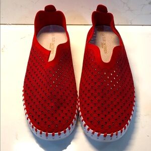 ILAE Jacobsen Red Perforated Slip-On Shoes  Size 39